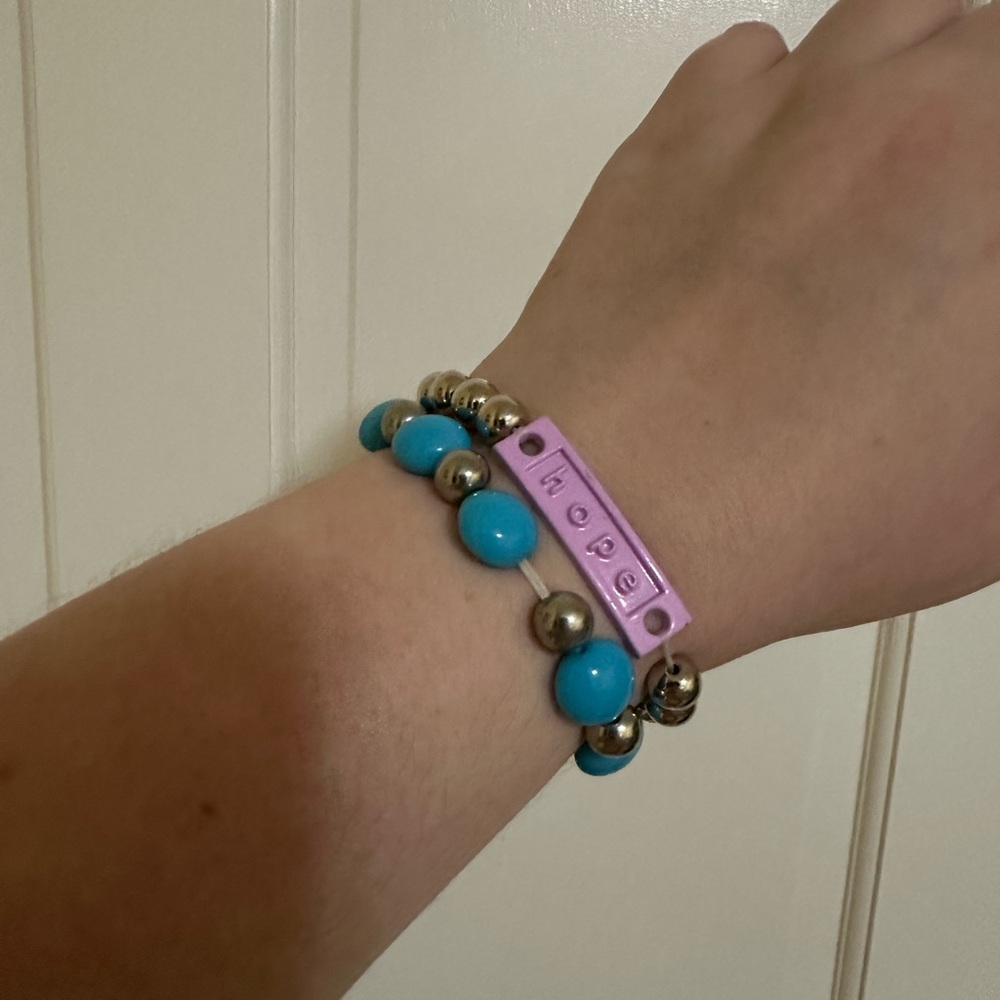 Kids Hope Bracelet Set - Pink and Blue